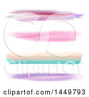 Clipart Graphic Of Watercolour Paint Strokes On White Royalty Free Vector Illustration