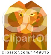 Poster, Art Print Of Geometric Low Polygon Styled Male Lion Head