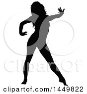 Poster, Art Print Of Black Silhouetted Woman Dancing