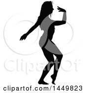 Poster, Art Print Of Black Silhouetted Woman Dancing