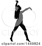 Poster, Art Print Of Black Silhouetted Woman Dancing