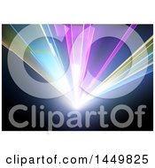 Clipart Graphic Of A Colorful Burst Of Lights Royalty Free Vector Illustration