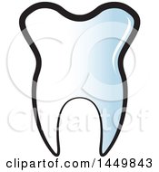 Clipart Graphic Of A Gradient Tooth Royalty Free Vector Illustration