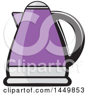 Clipart Graphic Of A Purple Kettle Royalty Free Vector Illustration