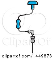 Clipart Graphic Of A Rachet Brace Drill Royalty Free Vector Illustration