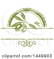 Poster, Art Print Of Green Olive And Banner Design