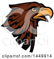 Profiled Brown Eagle Mascot Head