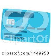 Poster, Art Print Of Blue Credit Or Debit Card With A Chip
