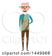 Clipart Graphic Of A Happy White Male Jeweler Holding A Ruby Royalty Free Vector Illustration