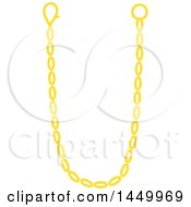 Clipart Graphic Of A Gold Chain Necklace Royalty Free Vector Illustration