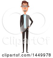 Clipart Graphic Of A Happy White Male Tailor Royalty Free Vector Illustration