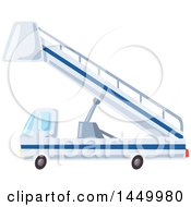 Clipart Graphic Of An Airport Ladder Vehicle Royalty Free Vector Illustration