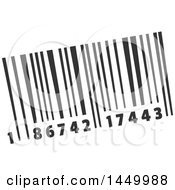 Clipart Graphic Of A Black And White Barcode Royalty Free Vector Illustration