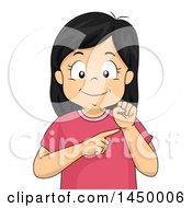 Poster, Art Print Of Happy Girl Pointing To Her Wrist