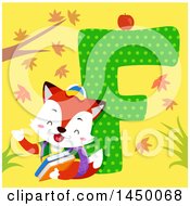 Poster, Art Print Of Cute Fox With The Letter F