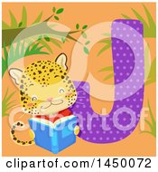 Poster, Art Print Of Cute Jaguar With The Letter J