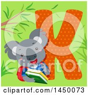 Cute Koala With The Letter K