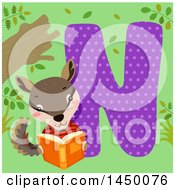 Poster, Art Print Of Cute Numbat With The Letter N