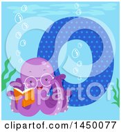 Poster, Art Print Of Cute Octopus With The Letter O