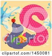 Poster, Art Print Of Cute Seal With The Letter S
