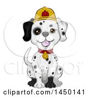 Poster, Art Print Of Cute Dalmation Fire House Dog Sitting