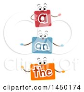 Poster, Art Print Of Flash Card Mascots Of Examples Of Articles