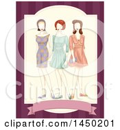 Poster, Art Print Of Trio Of Mannequins In Vintage Dresses