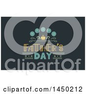 Poster, Art Print Of Happy Fathers Day Text Design On Dark Green