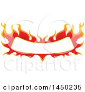 Clipart Graphic Of A Fiery Hot Flaming Flame Banner Design Element Royalty Free Vector Illustration