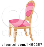 Poster, Art Print Of Wood And Pink Cushioned Palace Chair