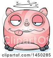 Poster, Art Print Of Cartoon Drunk Pig Character Mascot