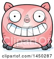 Poster, Art Print Of Cartoon Grinning Pig Character Mascot