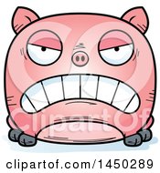 Poster, Art Print Of Cartoon Mad Pig Character Mascot