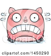 Poster, Art Print Of Cartoon Scared Pig Character Mascot