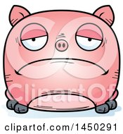 Poster, Art Print Of Cartoon Sad Pig Character Mascot