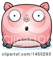 Poster, Art Print Of Cartoon Surprised Pig Character Mascot