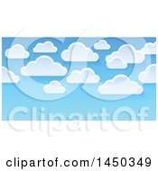Poster, Art Print Of Background Of Fluffy White Clouds In A Blue Sky
