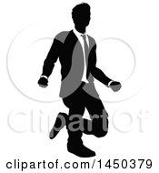 Poster, Art Print Of Black And White Silhouetted Business Man