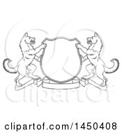 Poster, Art Print Of Black And White Lineart Alsatian Coat Of Arms Shield With A Collar