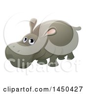 Poster, Art Print Of Cartoon Hippopotamus