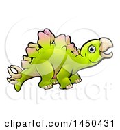 Poster, Art Print Of Cartoon Stegosaurus Dino