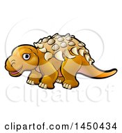 Poster, Art Print Of Cartoon Ankylosaurus Dino