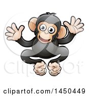 Poster, Art Print Of Cartoon Happy Chimpanzee