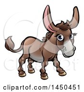 Poster, Art Print Of Cartoon Happy Brown Donkey