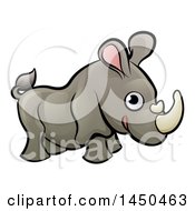Poster, Art Print Of Cartoon Happy Rhinoceros