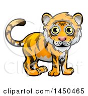Clipart Graphic Of A Cartoon Tiger Royalty Free Vector Illustration