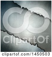 Poster, Art Print Of Diagonal Cracked Metal Background