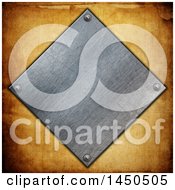 Clipart Graphic Of A Metal Plate Over Grunge Royalty Free Illustration