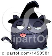 Poster, Art Print Of Cartoon Drunk Witch Cat Character Mascot