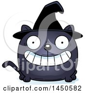 Poster, Art Print Of Cartoon Grinning Witch Cat Character Mascot